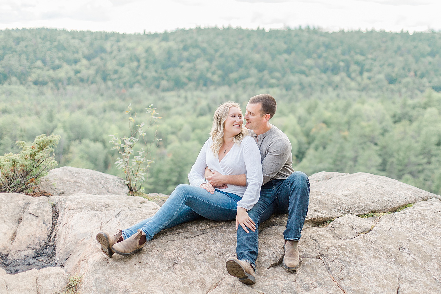 Sitting on hill top | Eagles Nest Lookout Engagement
