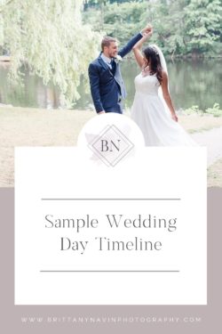 sample wedding day timeline for someone opting for a first look