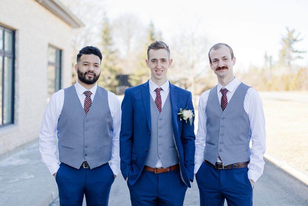 Picture of the groom and groomsmen at NeXT Restaurant wedding