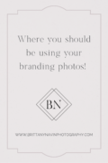 where you need to be using your branding photos
