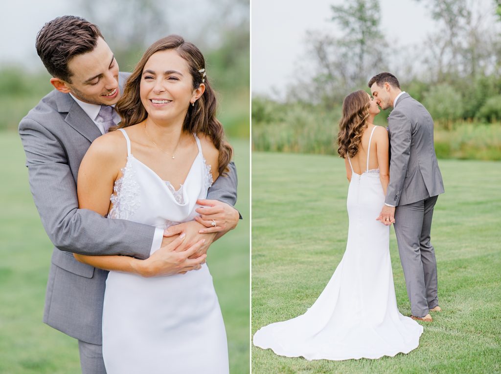 bride and groom portraits at Aquatopia wedding photographed by Brittany Navin Photography