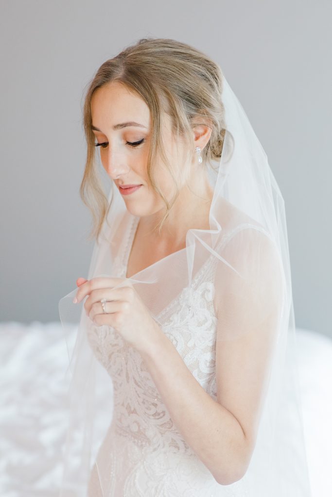 bridal portrait during bridal prep at Brookstreet Hotel Wedding in Ottawa with Brittany Navin Photography