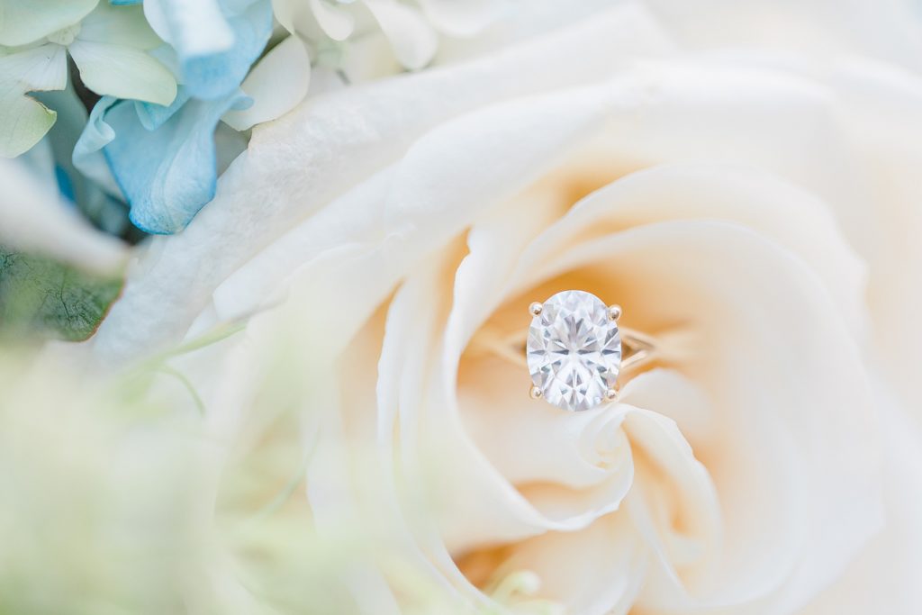 ring detail photo at Eagle's Nest Engagement in Calabogie, Ontario with Brittany Navin Photography