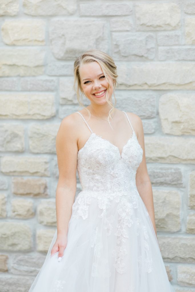 bridal portrait at Temple's Sugar Bush Wedding Photographed by Brittany Navin