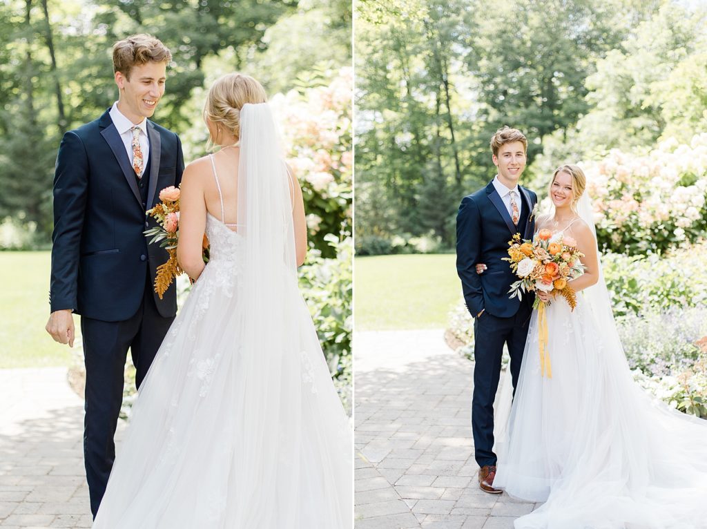 classic bride and groom portrait at Temple's Sugar Bush Wedding Photographed by Brittany Navin
