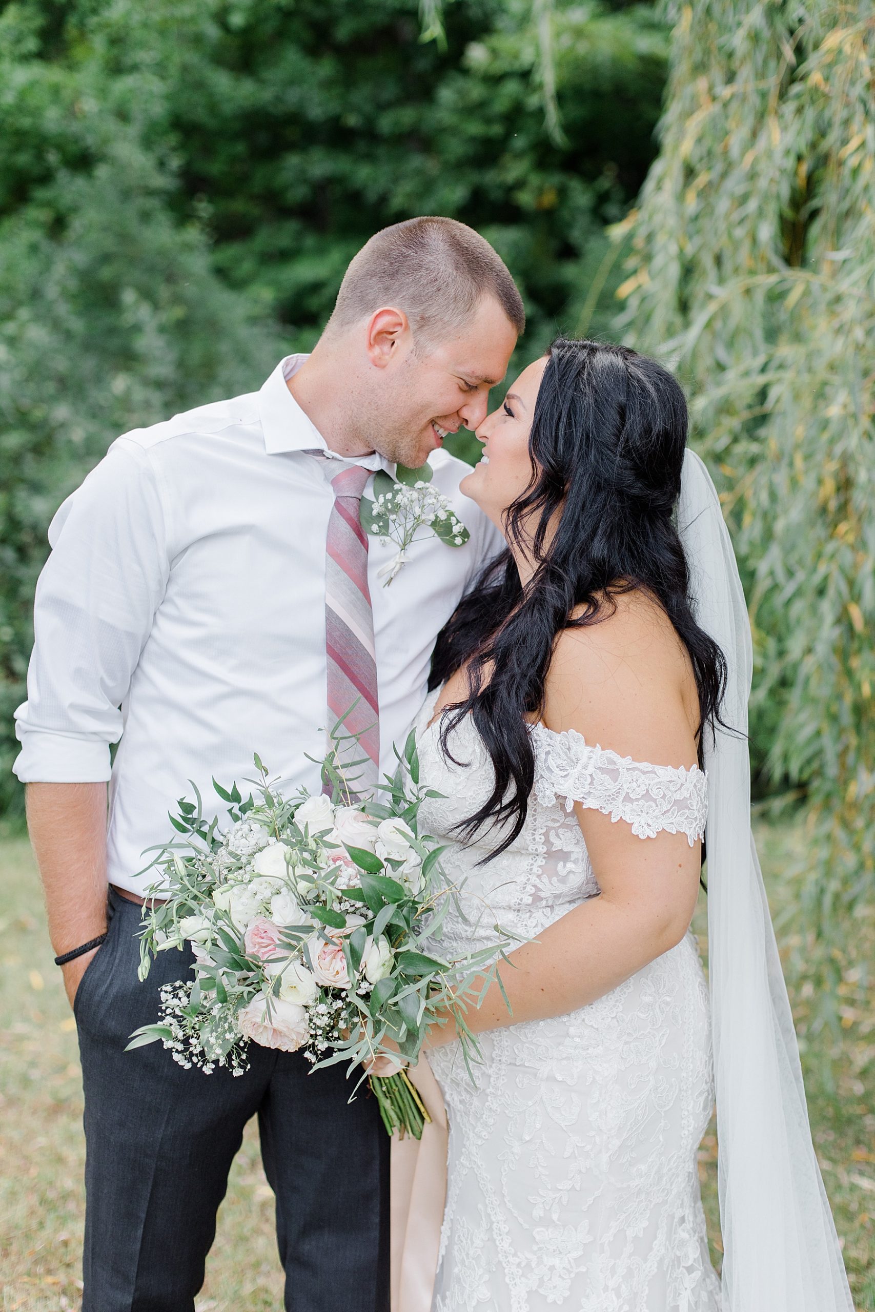 husband and wife portrait at Adelina Barn Wedding Photographed By Brittany Navin Photography
