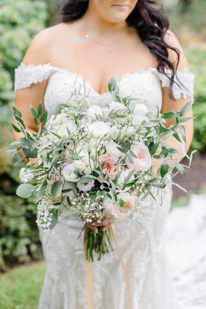 bridal florals by rustic engagements at Adelina Barn Wedding Photographed By Brittany Navin Photography