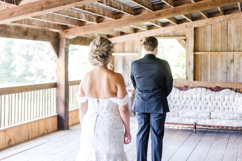 first look at bean town ranch double wedding photographed by Brittany Navin Photography