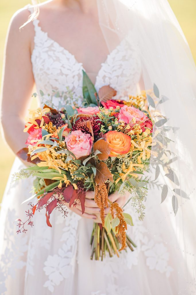 brides florals at Calabogie Peaks wedding photographed by Brittany Navin Photography