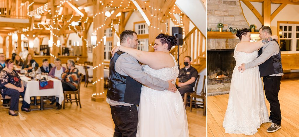 first dance at temples sugar bush wedding photographed by Brittany Navin Phtoography