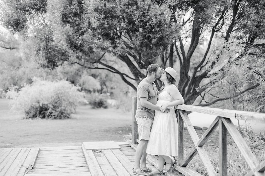couple at dominion arboretum engagement session phtoographed by Brittany Navin Photography