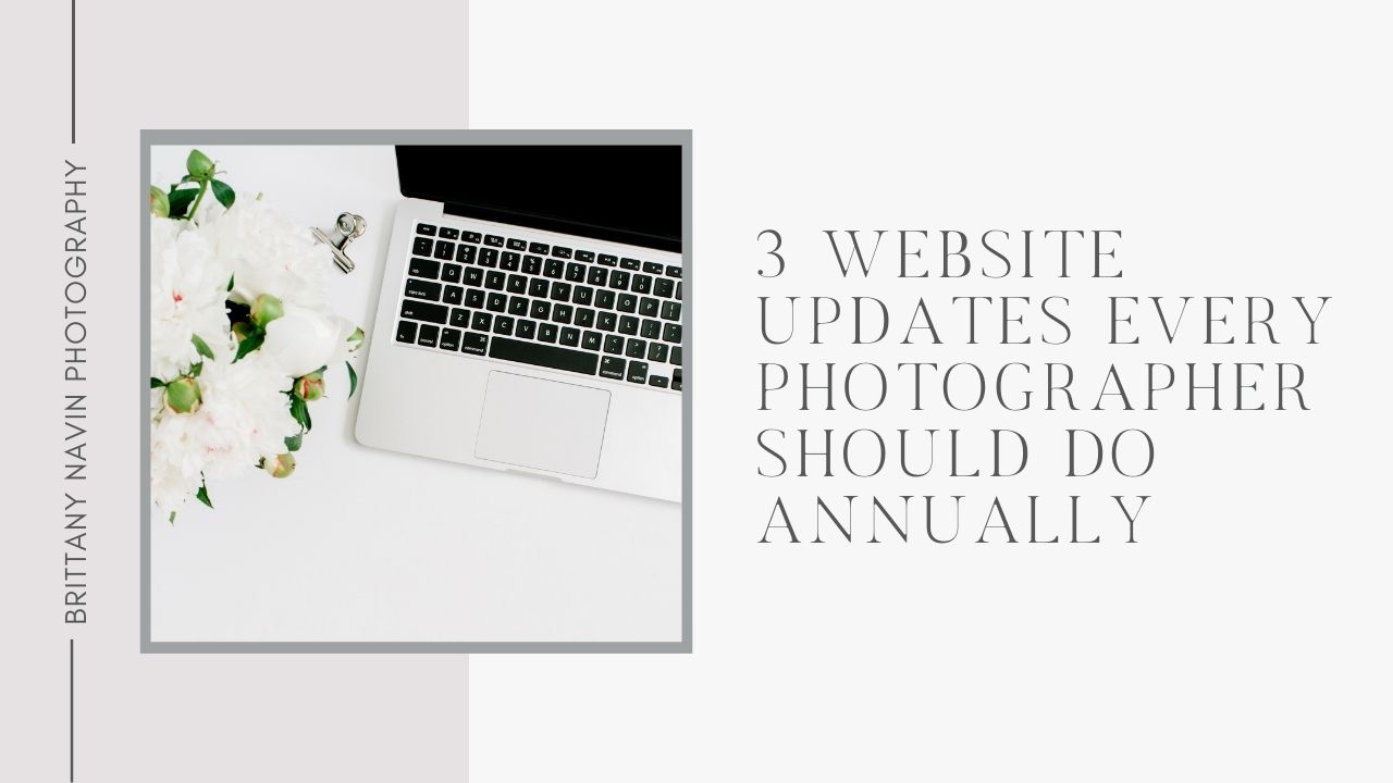 blog feature image to describe things that photographers should update on their website annually