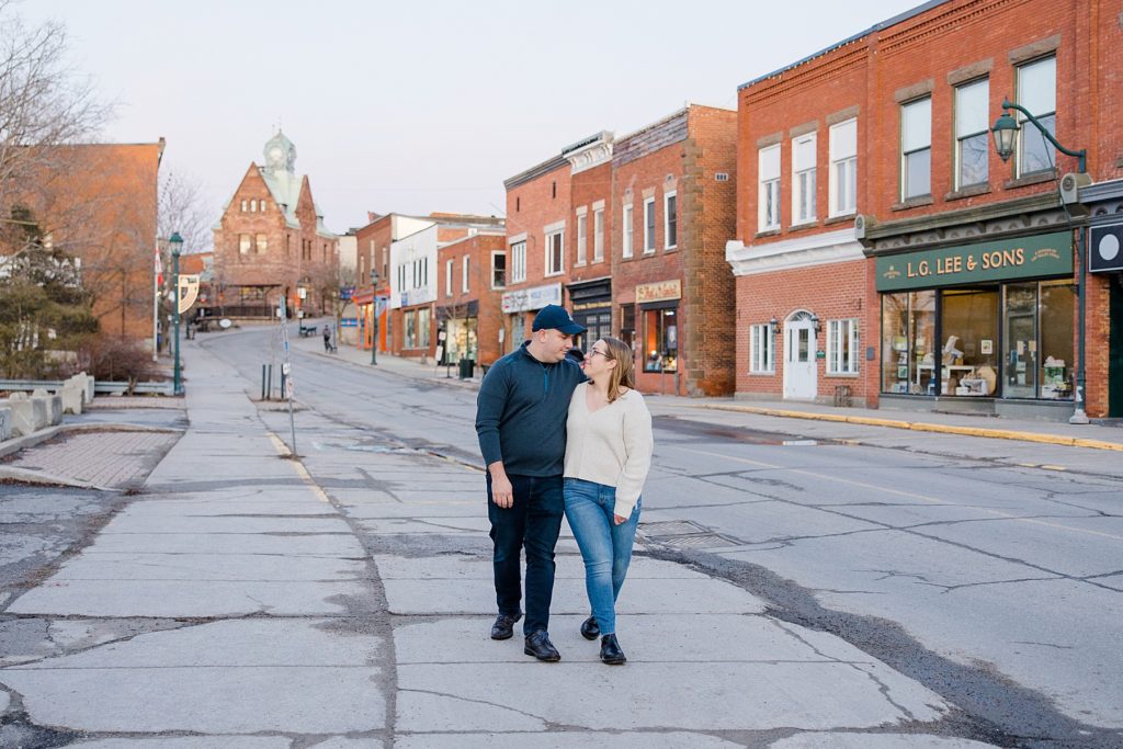 Downtown Almonte Engagement Session photographed by Brittany Navin Photography
