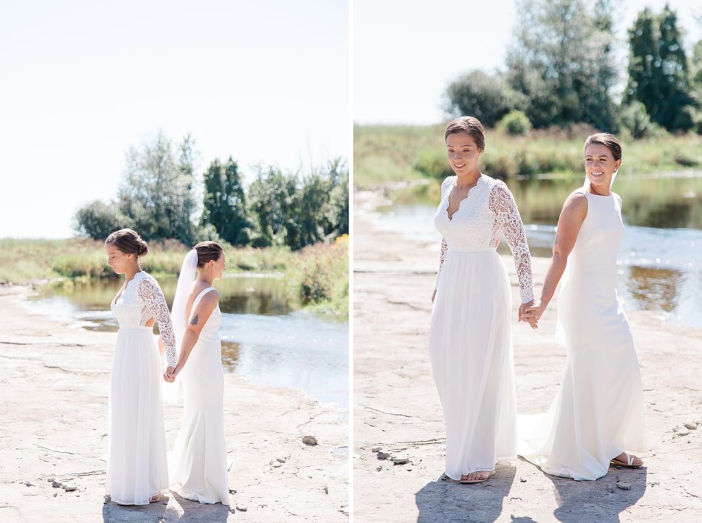 first look at Bleeks and Bergamot wedding in Ashton Ontario photographed by Brittany Navin Photography