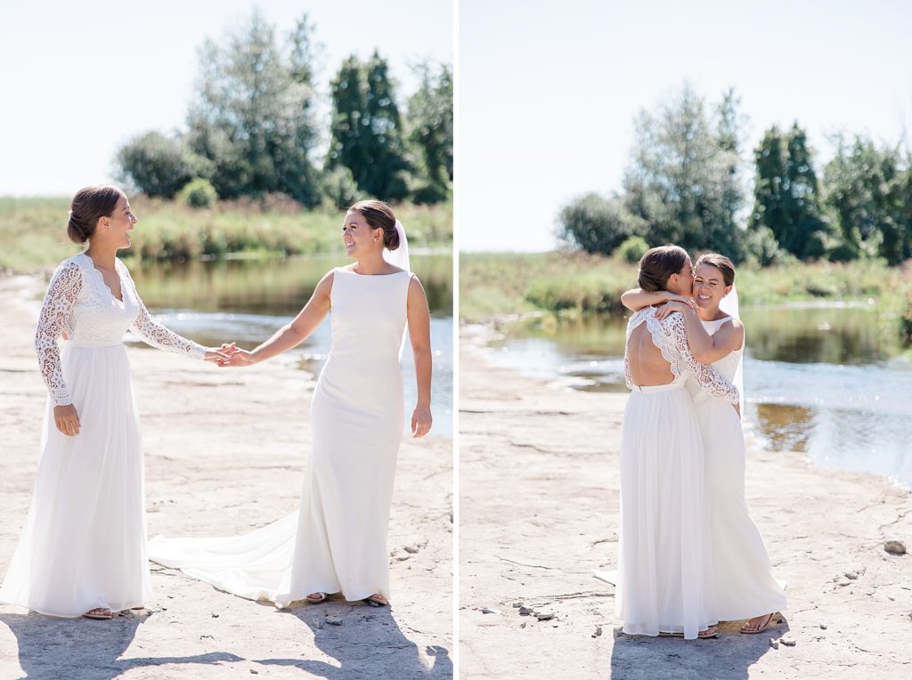 first look at Bleeks and Bergamot wedding in Ashton Ontario photographed by Brittany Navin Photography
