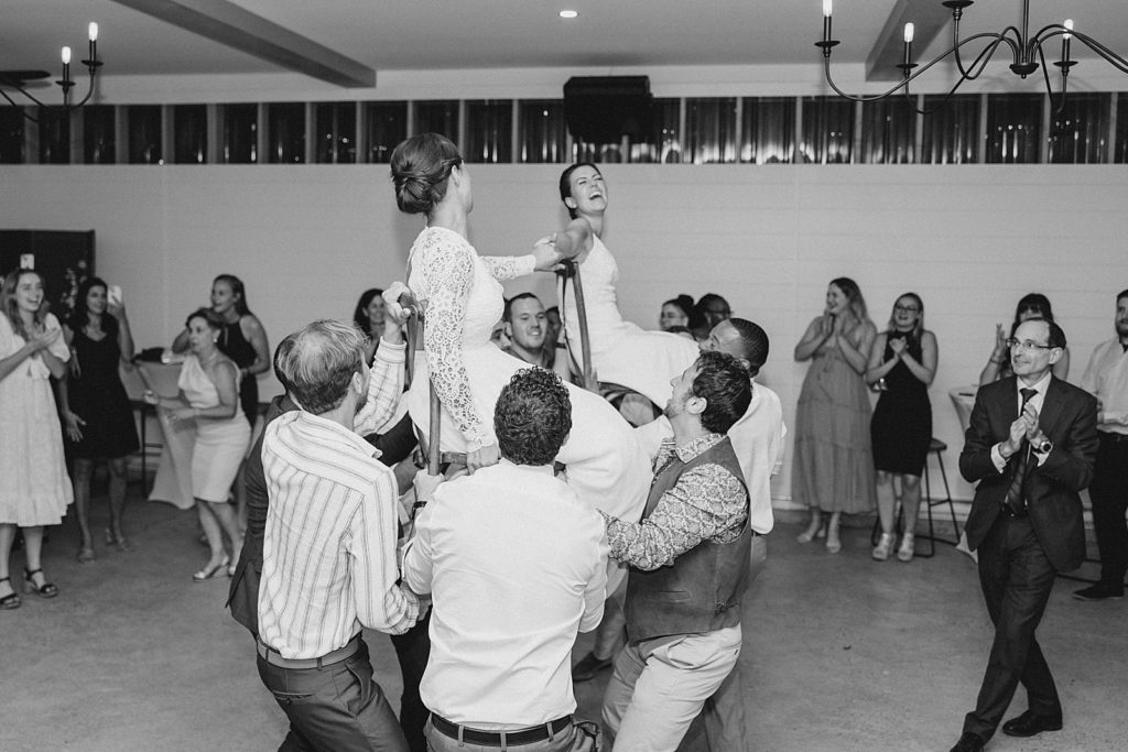 Hora dance at Bleeks and Bergamot wedding in Ashton Ontario photographed by Brittany Navin Photography