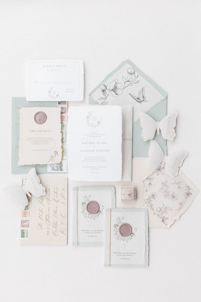 wedding invitation suite photographed by Brittany Navin Photography