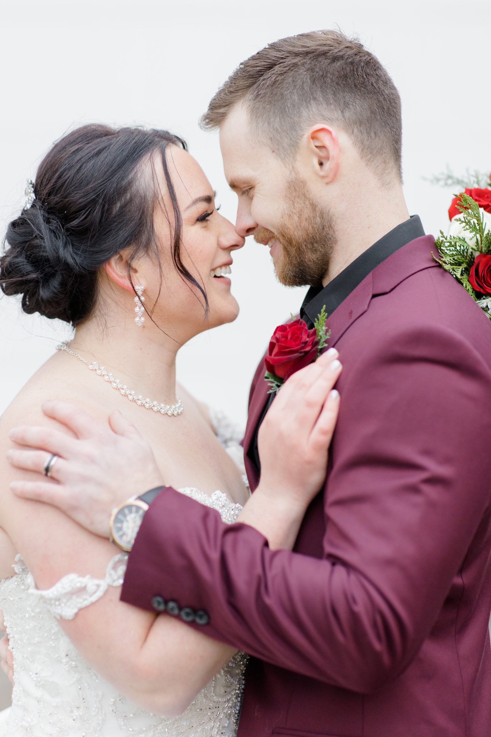 Bride and Groom Portraits at Temples Sugar Bush Wedding Photogrpahed By Brittany Navin Photography