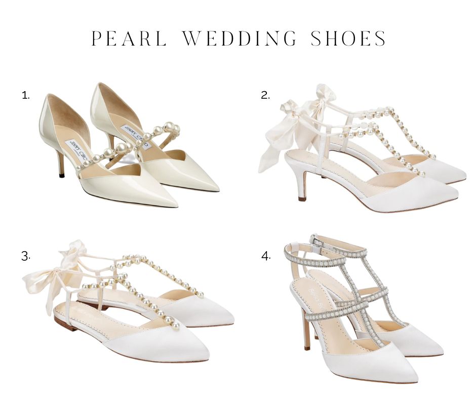 luxurious Pearl wedding shoes - jimmy choo and bella belle 