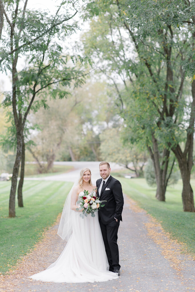 classic bride and groom portrait at Stonefields Estate wedding photographed by Ottawa Wedding Photographer Brittany Navin Photography